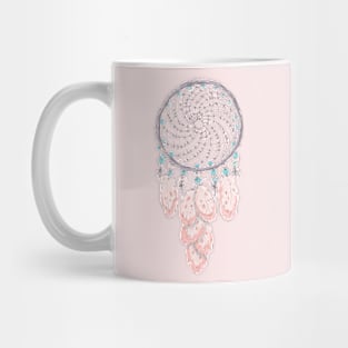 Dreamcatcher boho style. Hand drawing. Mug